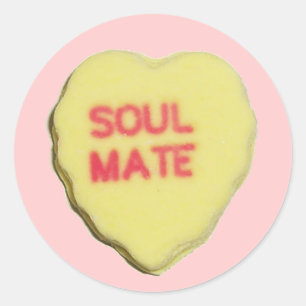 Sticker Rond Valentine Candy Heart