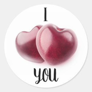 Sticker Rond Valentine Cherries