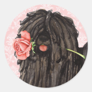 Sticker Rond Valentine Rose Puli