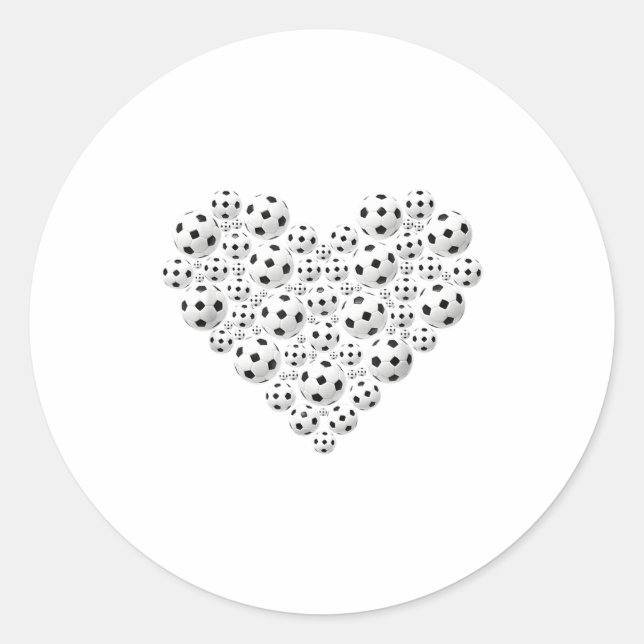 Sticker Rond Valentine Soccer Heart Drip Srt Love Valentines Da (Devant)