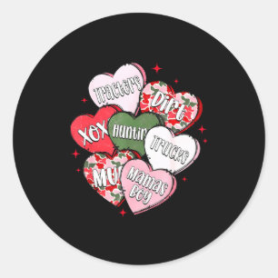 Sticker Rond Valentine Xoxo Fête des Mères Camo Canard Colvert