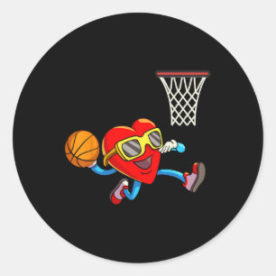 Sticker Rond Valentines Jour Enfants garçons Hommes Coeur Dunki