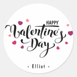 Sticker Rond Valentines pour enfants pour l'école