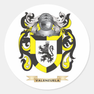 Sticker Rond Valenzuela Family Crest (Armoiries)