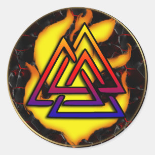 Sticker Rond valknut