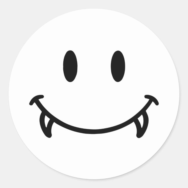 Sticker Rond Vampire Smile (Devant)