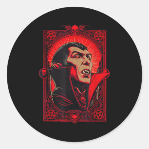 Sticker Rond Vamre Dracula Gothique Horreur Art -halloween Vamr