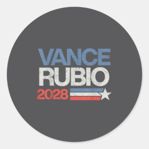 Sticker Rond Vance Rubio 2028 Président Jd Vance Marco Rubio Ét