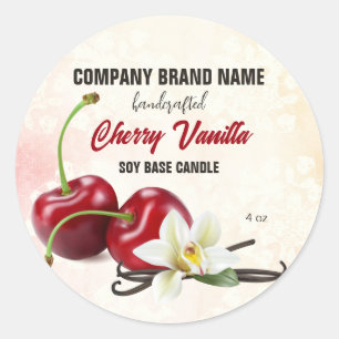 Sticker Rond Vanilla cerise