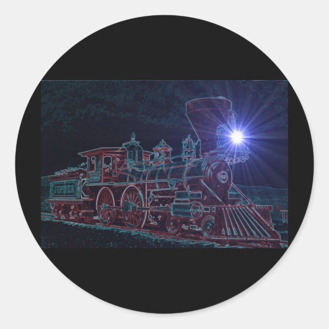 Sticker Rond Vapeur nocturne (Devant)