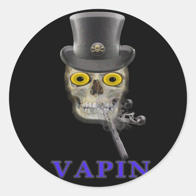 Sticker Rond Vaping (homonymie) (Devant)