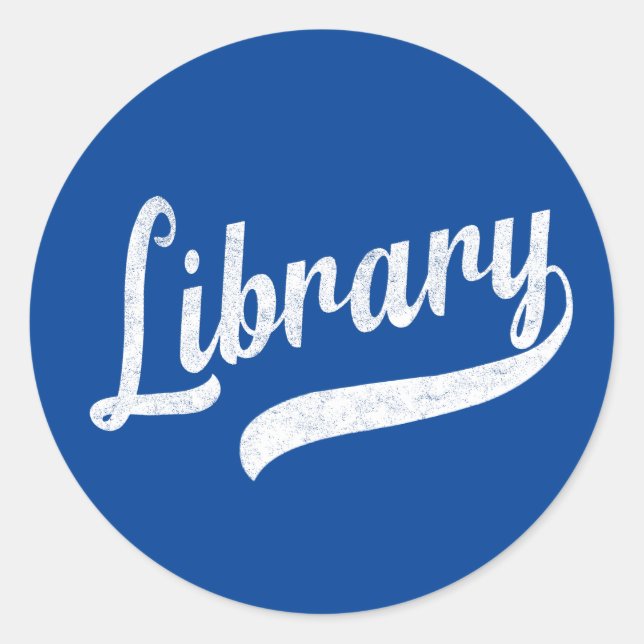 Sticker Rond Variabilité aléatoire - Bibliothèque (Devant)