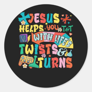 Sticker Rond VBS Twist Et Tourner 2023 Après Jésus Change La