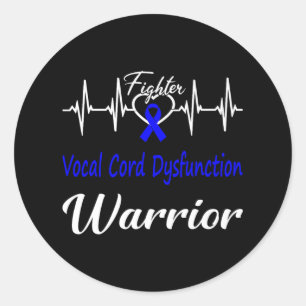 Sticker Rond Vcd Sensibilisation Guerrier Heartbeat Combattre l