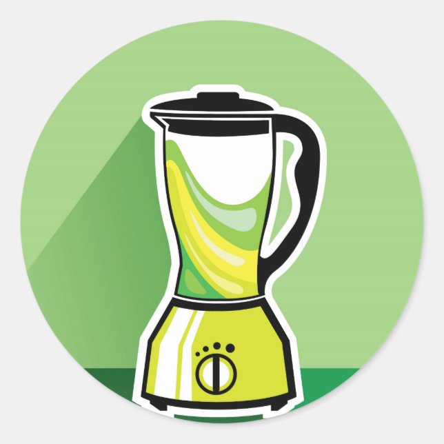 Sticker Rond Vecteur Blender vert (Devant)
