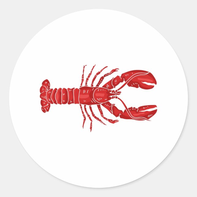 Sticker Rond Vecteur de homard (Devant)