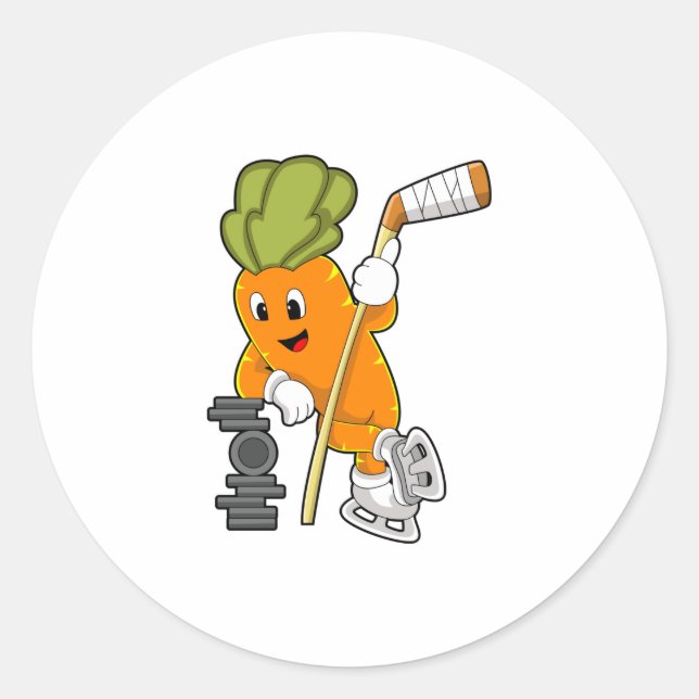 Sticker Rond Vegan Ice Hockey (Devant)