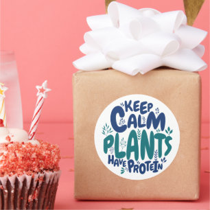 Sticker Rond Vegas Conserver Calme Plantes ont Protein Végétari
