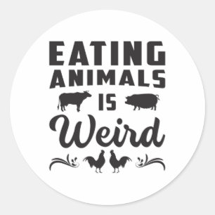 Sticker Rond Végétal Droits des animaux Veganisme Alimentation 
