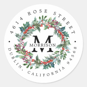 Sticker Rond Végétalerie d'hiver   Adresse de retour botanique 
