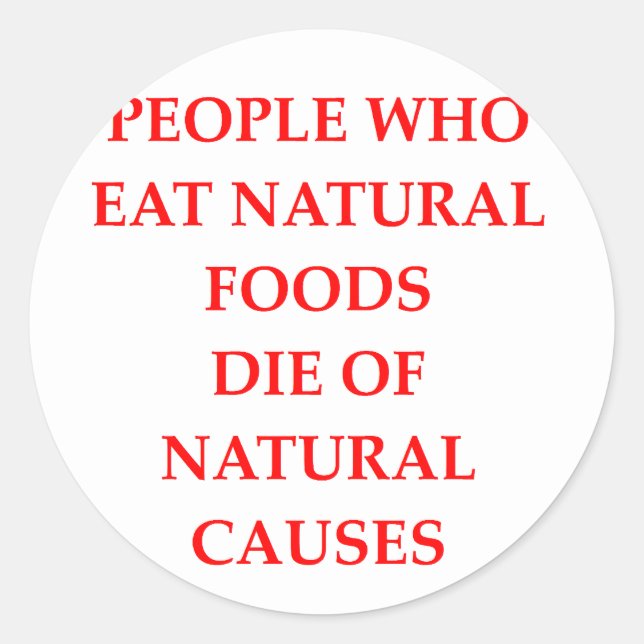 Sticker Rond végétalien (Devant)