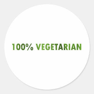 STICKER ROND VÉGÉTARIEN DE 100 POUR CENT