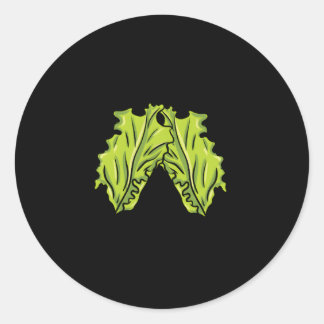 Sticker Rond Végétarien Juste Un Qui Aime La Salade