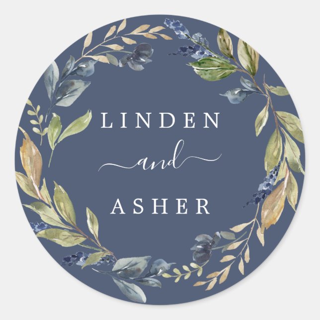 Sticker Rond Végétation d'automne | Phoques d'enveloppes Mariag (Devant)