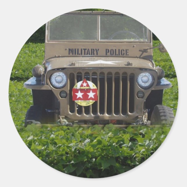 Sticker Rond Véhicule militaire (Devant)
