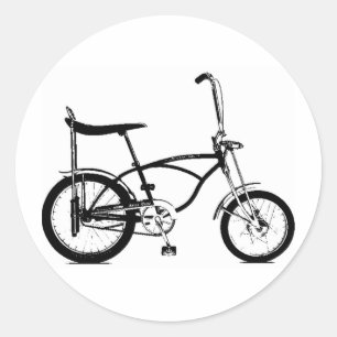 Sticker Rond Vélo bananier Retro