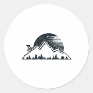 Sticker Rond Vélo de montagne vintage - Vélo de montagne Mtb Do