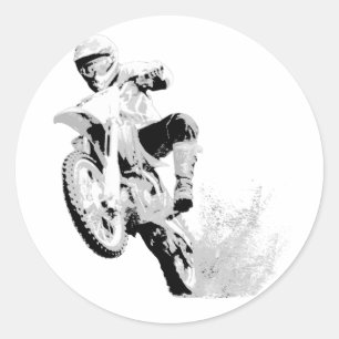 Sticker Rond Vélo droit à roues dans la boue