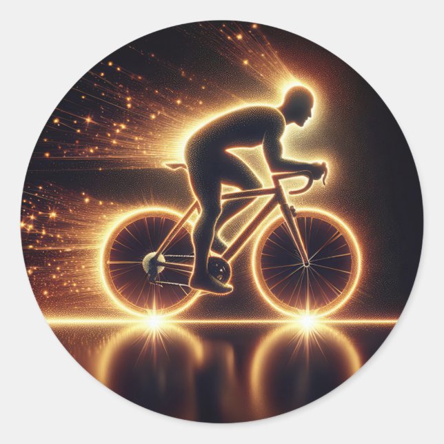 Sticker Rond Vélo Golden Neon (Devant)