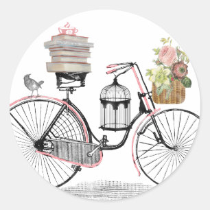 Sticker Rond Vélo push Imaginaire