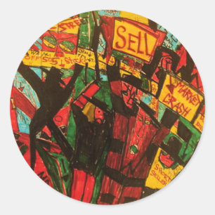 Sticker Rond vendeurs à découvert