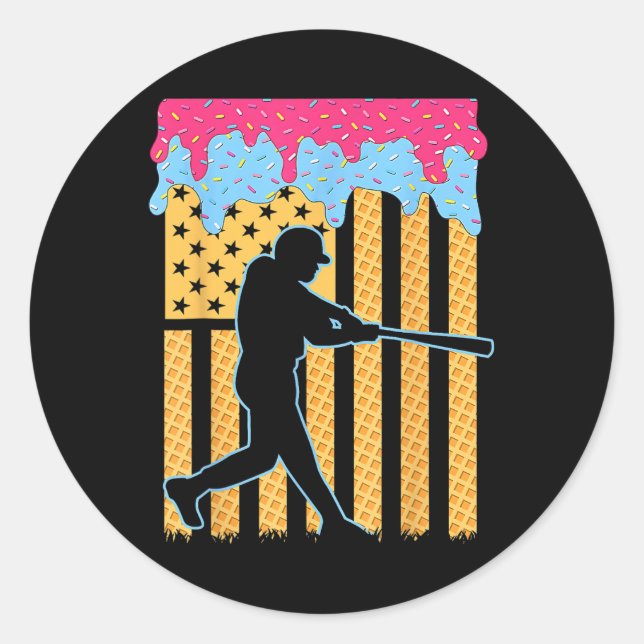 Sticker Rond Vendre Les Boys Driving Glace Cream Vendre America (Devant)