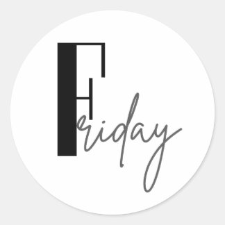Sticker Rond Vendredi