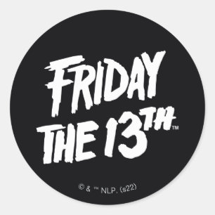 Sticker Rond Vendredi 13   Logo empilé peint