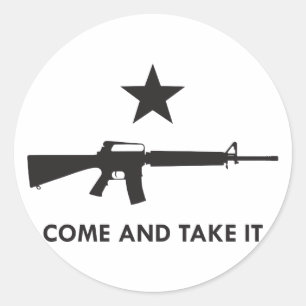 Sticker Rond Venez le prendre ! (AR15)