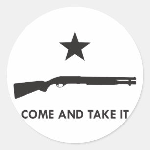 Sticker Rond Venez le prendre ! (Shotgun)