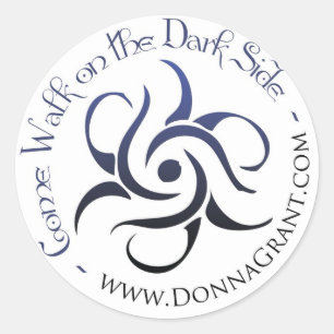 Sticker Rond Venez marcher sur le côté sombre