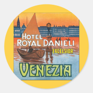 Sticker Rond Venezia Hotel Royal Danieli