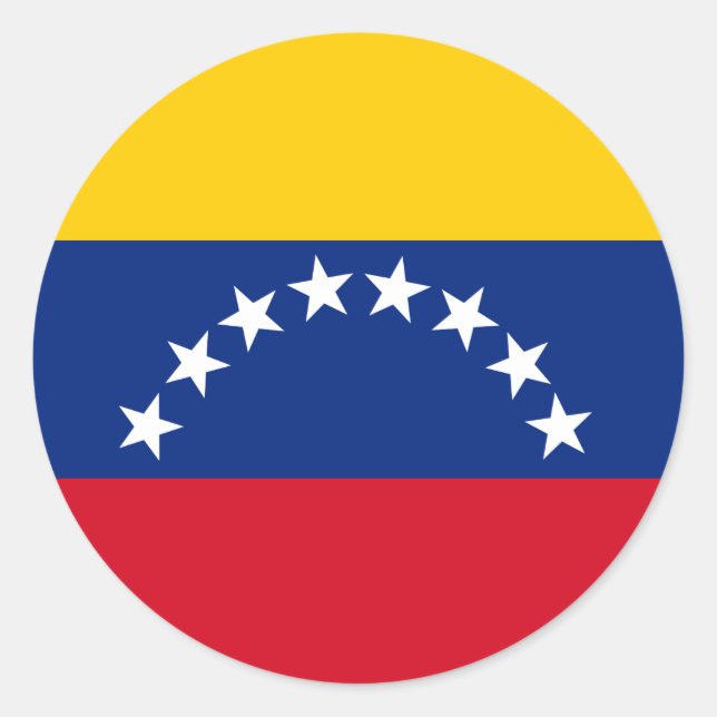 Sticker Rond Venezuela : drapeau patriotique vénézuélien (Devant)