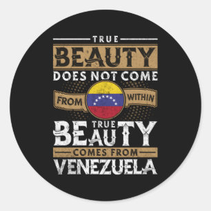 Sticker Rond Venezuela Drapeau Pour Les Vénézuéliens