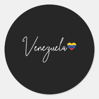 Sticker Rond Vénézuéla Il Fierté Drapeau vénézuélien