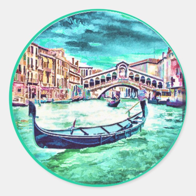 Sticker Rond Venezuela, Italie (Devant)