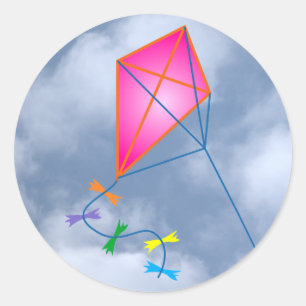 Sticker Rond Vengeance de papier kite