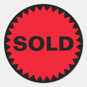 Sticker Rond Vente d'étiquette