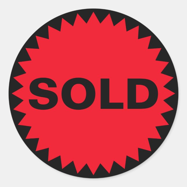 Sticker Rond Vente d'étiquette (Devant)