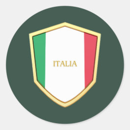 Sticker Rond Ventilateur De Football Italia Shield